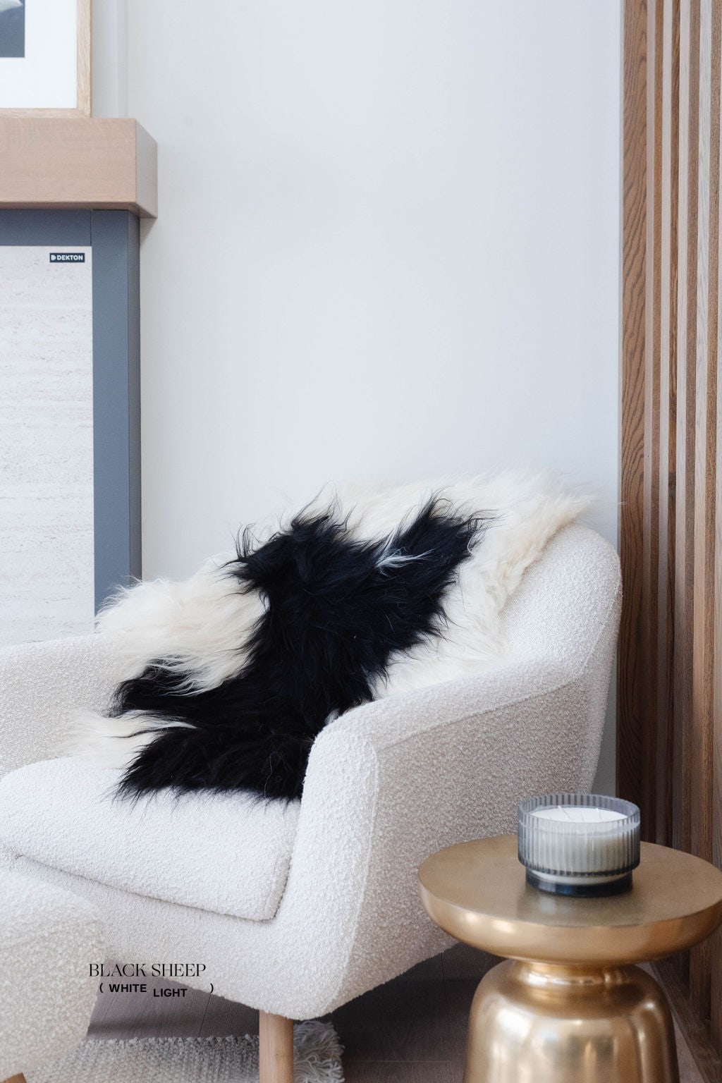 Black Spotted Icelandic Sheepskin | Random