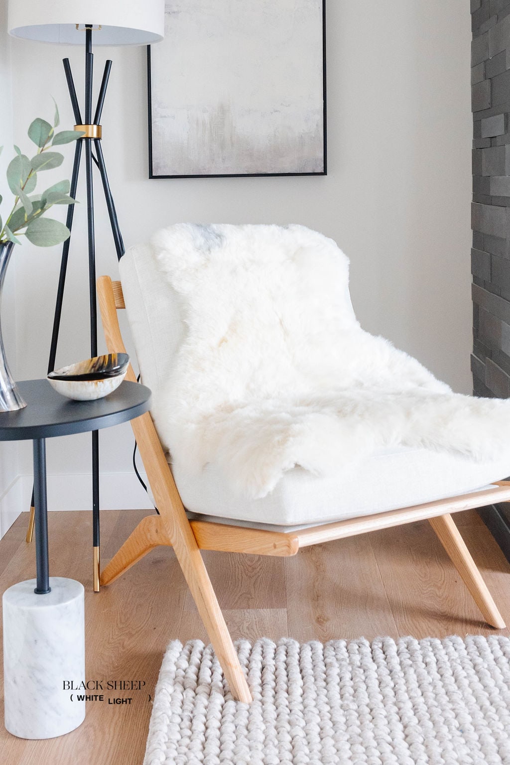 Shorn White Grey Spotted Icelandic Sheepskin | Random