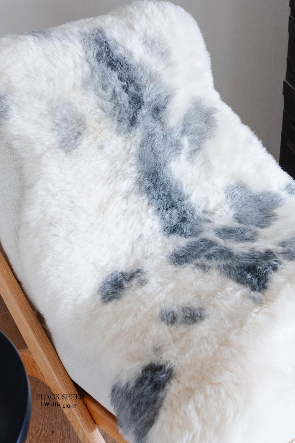 Shorn White Grey Spotted Icelandic Sheepskin | Random