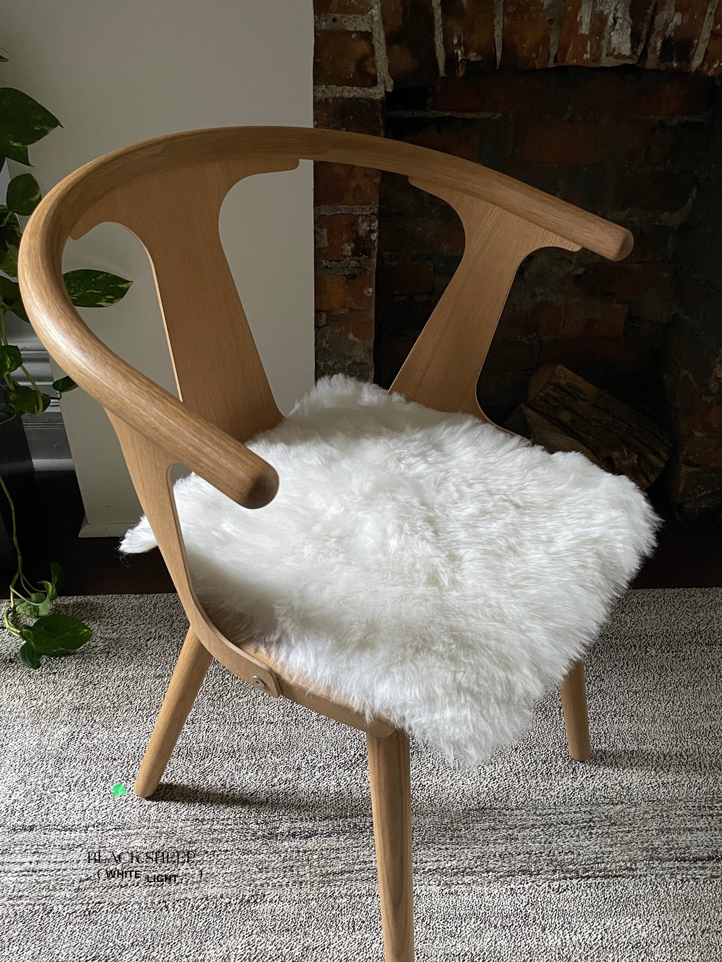 Shorn White Icelandic Sheepskin Chair Pad
