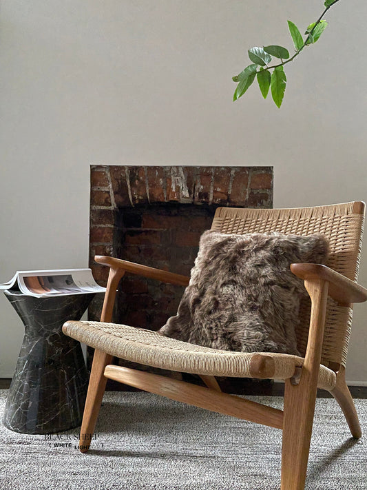 Square Shorn Brown Icelandic Sheepskin Pillow Cover