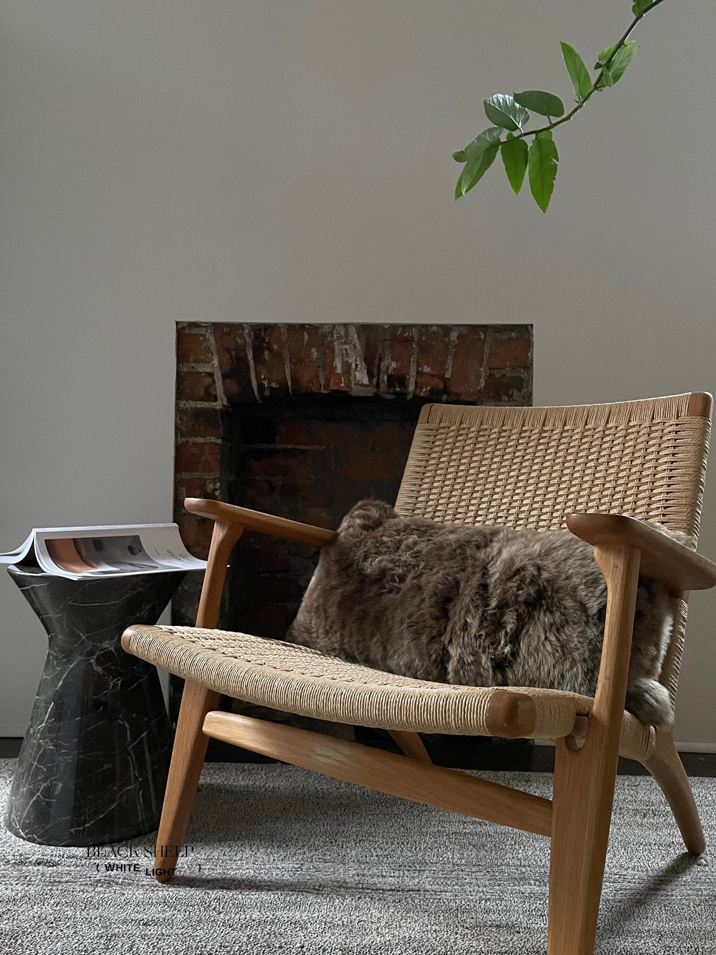 Rectangular Shorn Brown Icelandic Sheepskin Pillow Cover