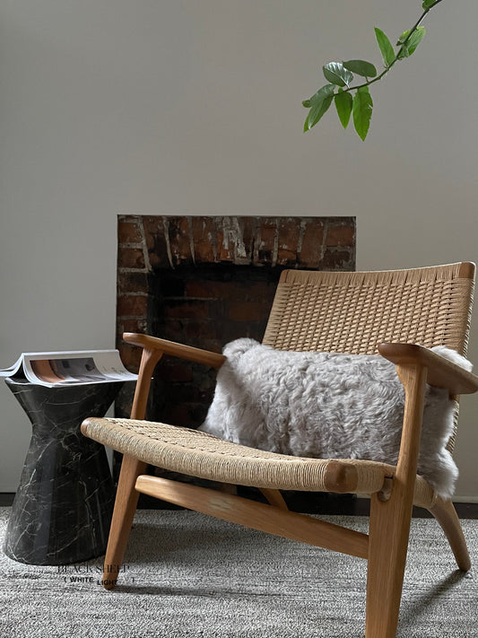 Rectangular Shorn Linen Icelandic Sheepskin Pillow Cover