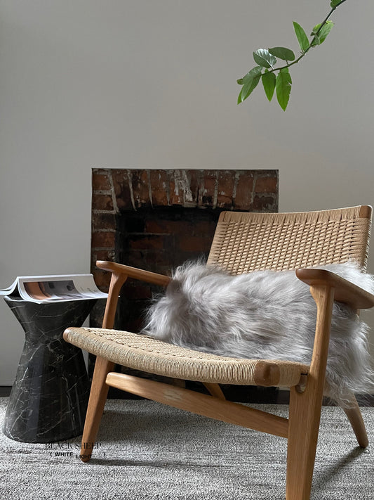 Rectangular Linen Icelandic Sheepskin Pillow Cover