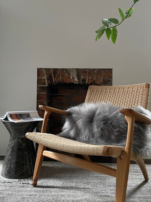 Rectangular Mineral Icelandic Sheepskin Pillow Cover