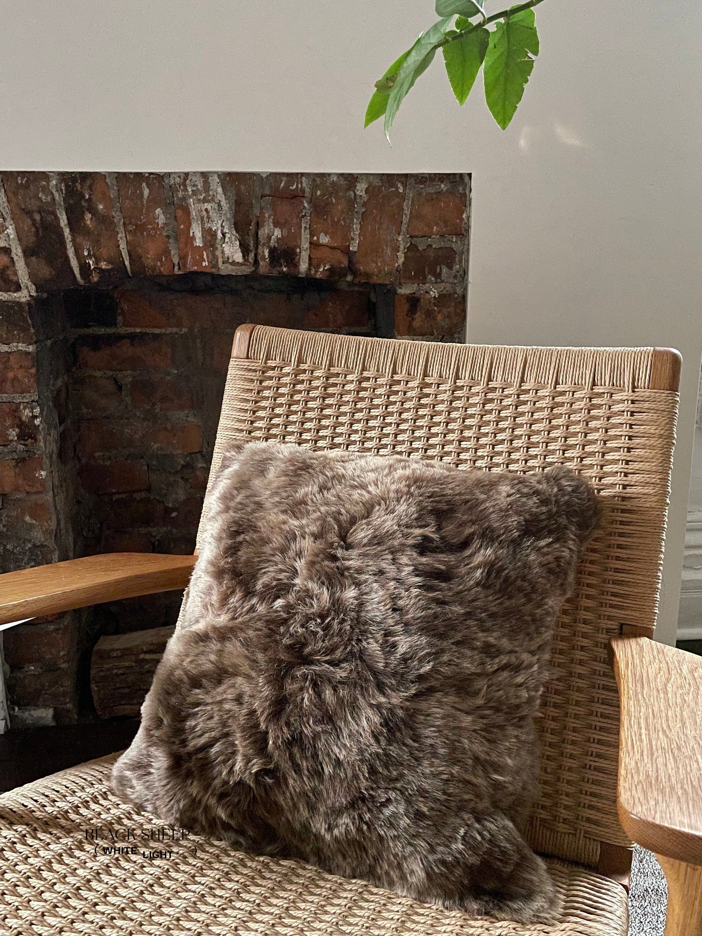 Square Shorn Brown Icelandic Sheepskin Pillow Cover