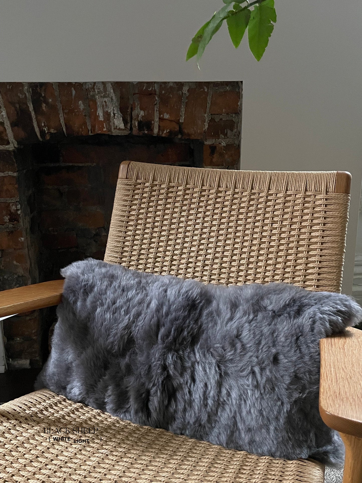 Rectangular Shorn Silver Icelandic Sheepskin Pillow Cover