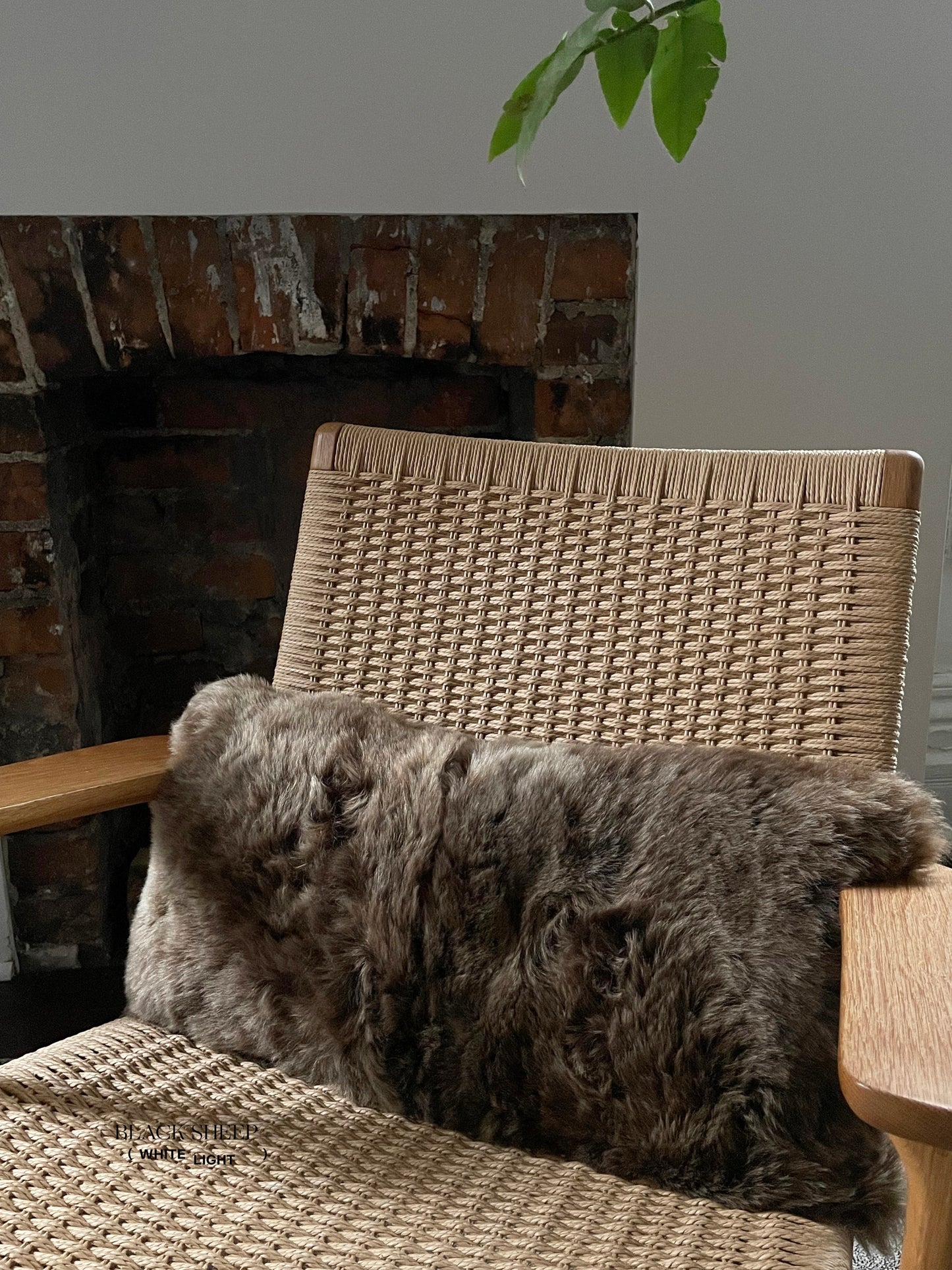 Rectangular Shorn Brown Icelandic Sheepskin Pillow Cover