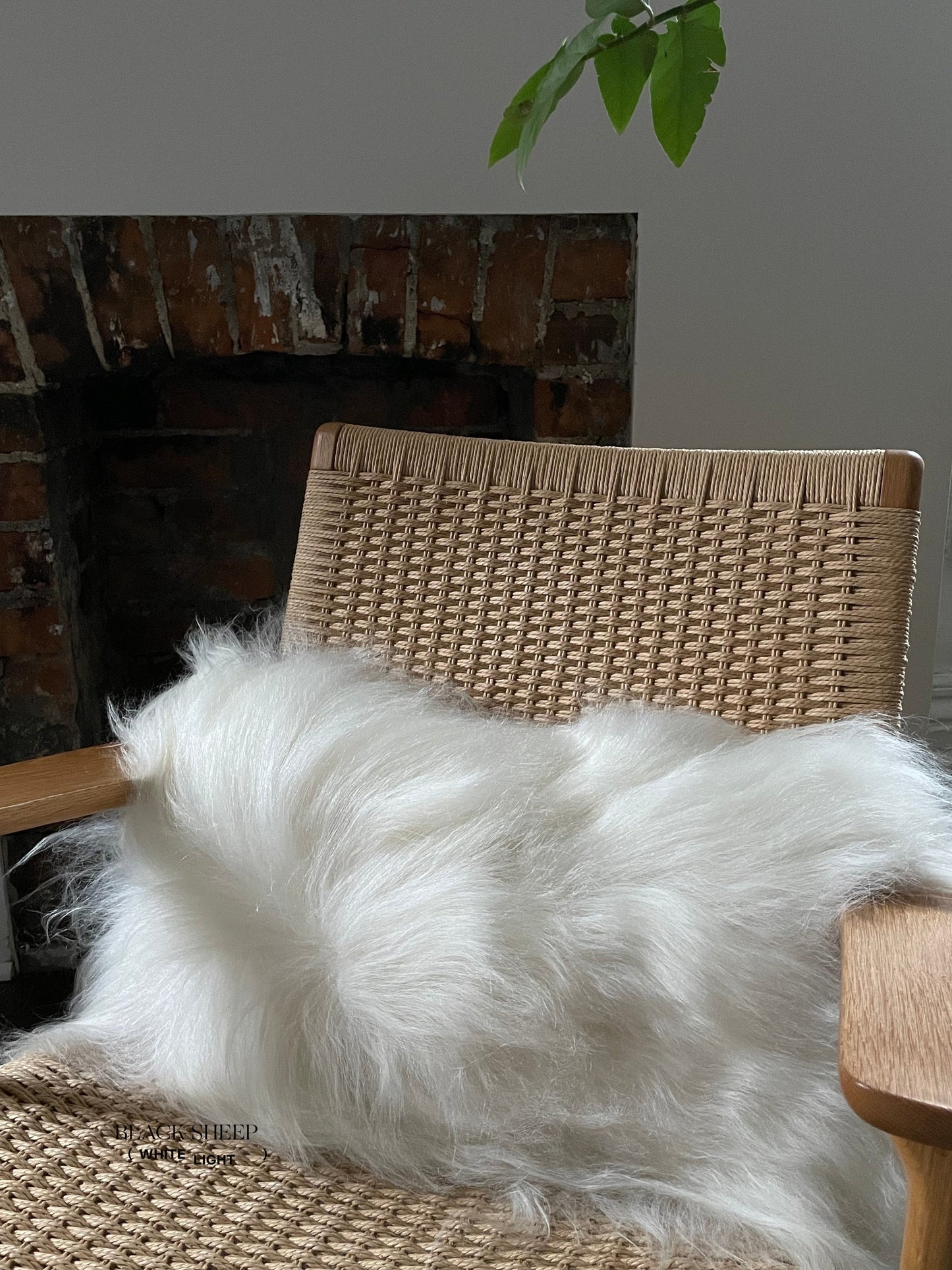 Rectangular White Icelandic Sheepskin Pillow Cover