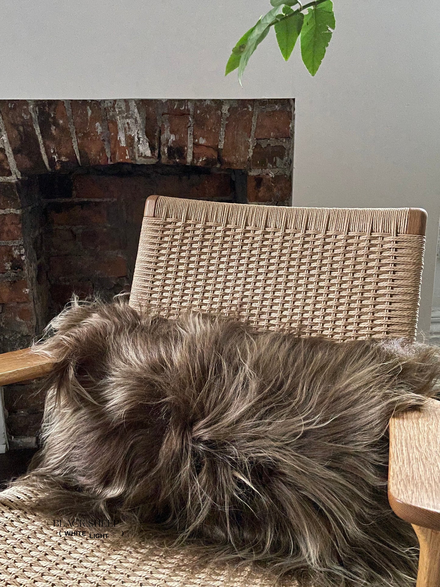 Rectangular Brown Icelandic Sheepskin Pillow Cover