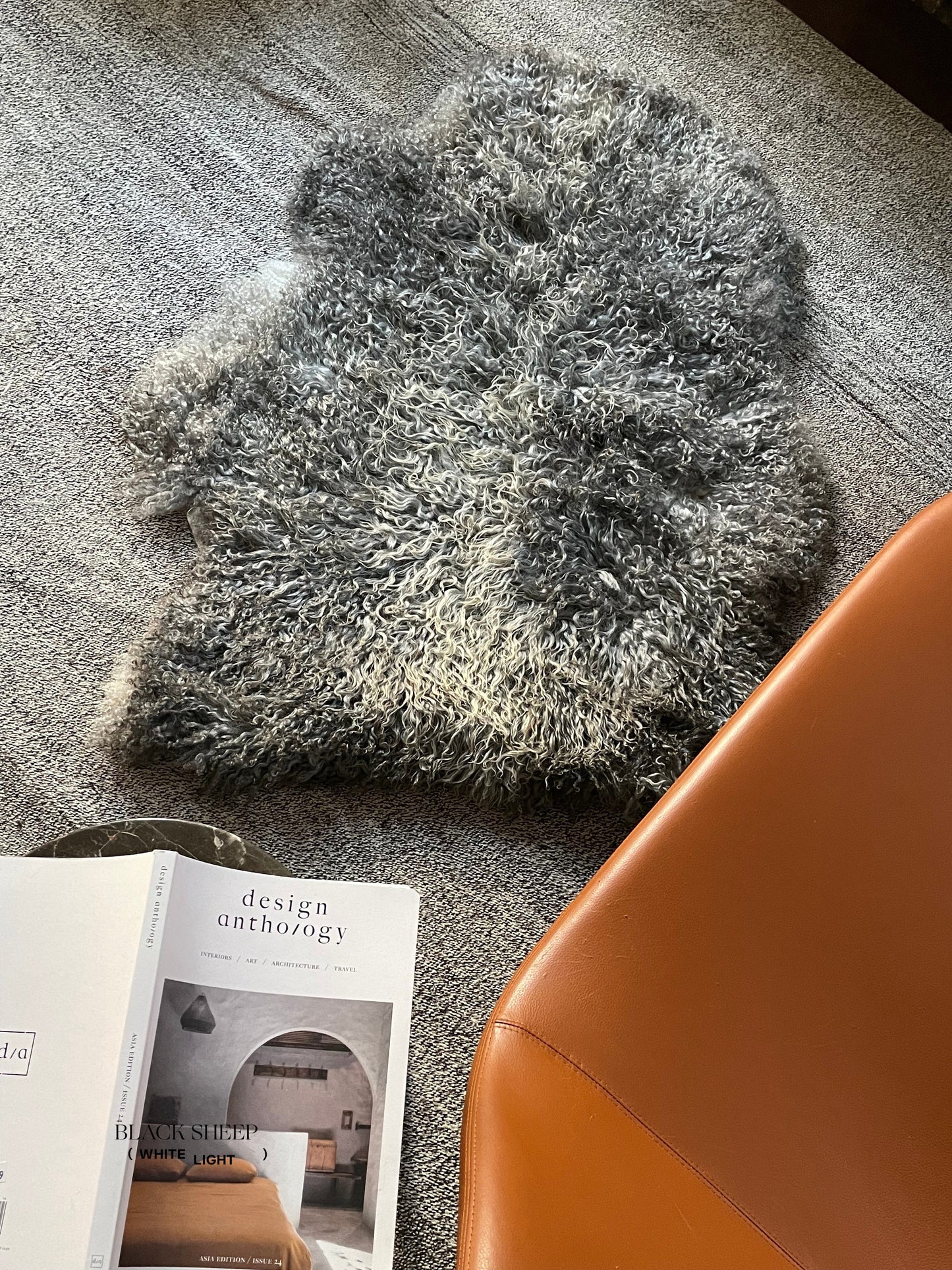 Grey Long Wool Gotland Sheepskin