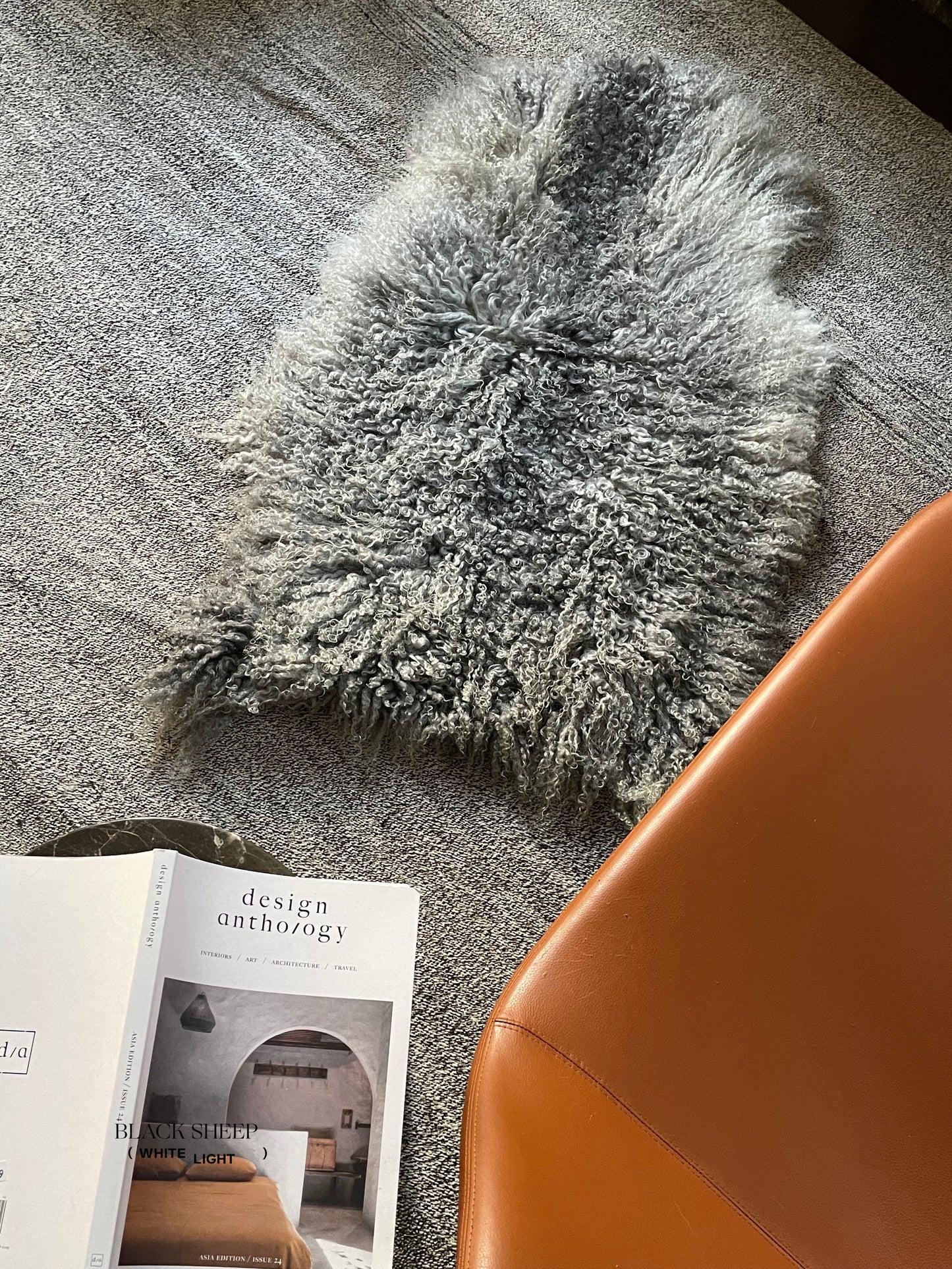 Grey Long Wool Gotland Sheepskin