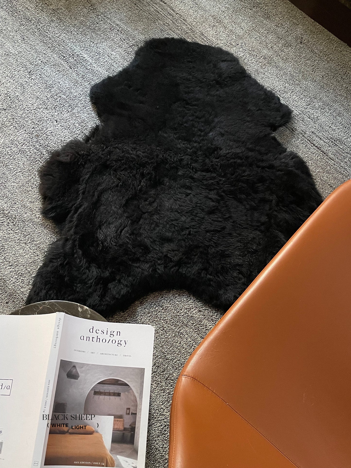 Shorn Black Icelandic Sheepskin