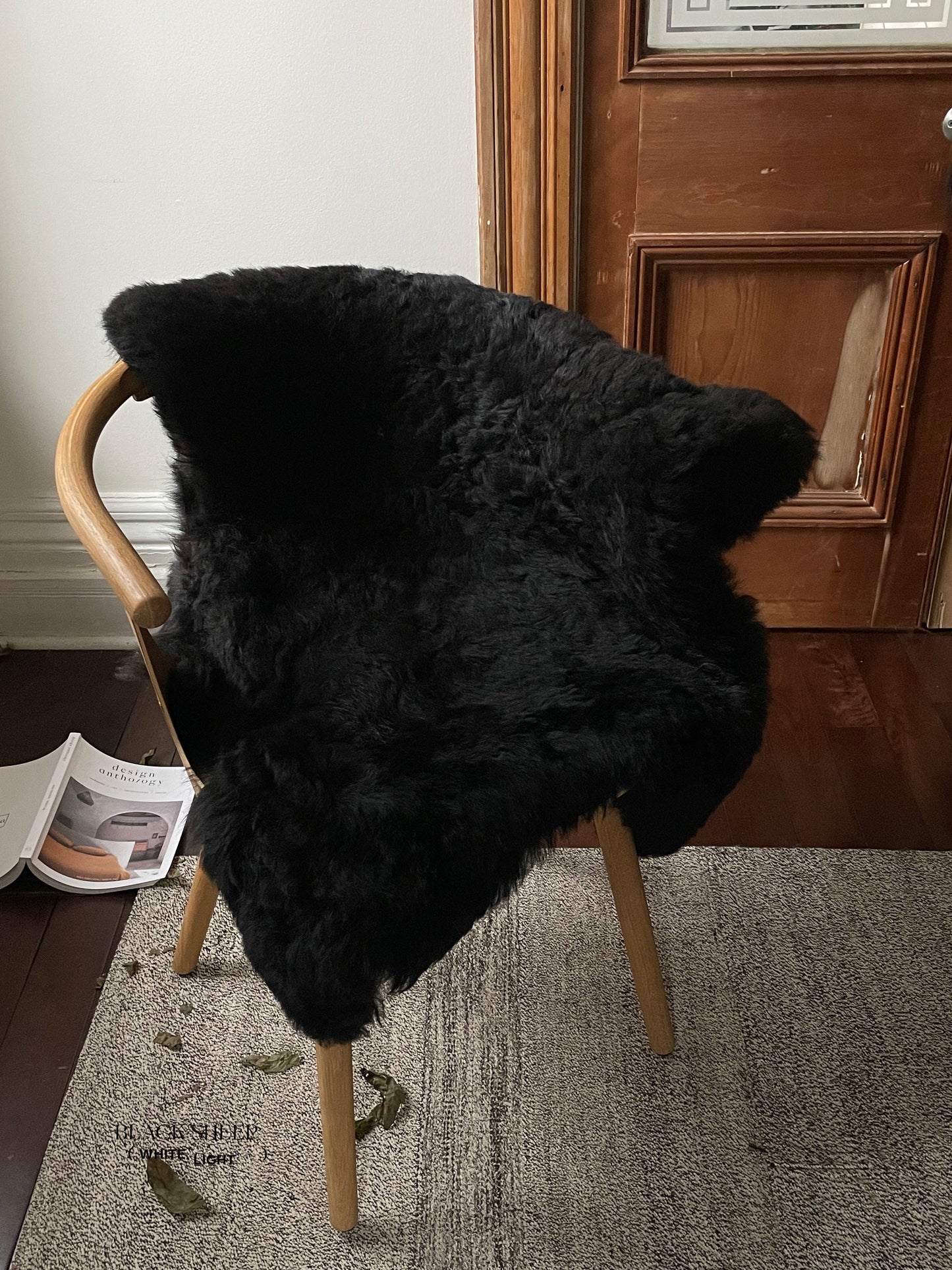 Shorn Black Icelandic Sheepskin