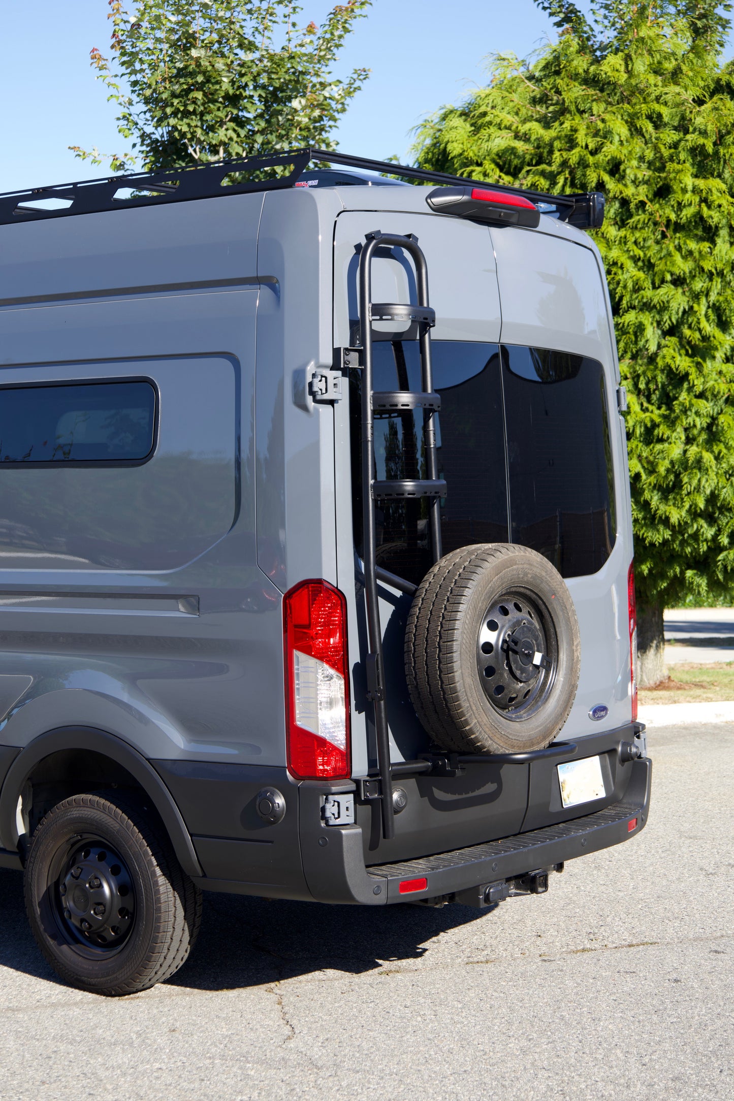 Ford Transit Two-in-one ladder and tire carrier