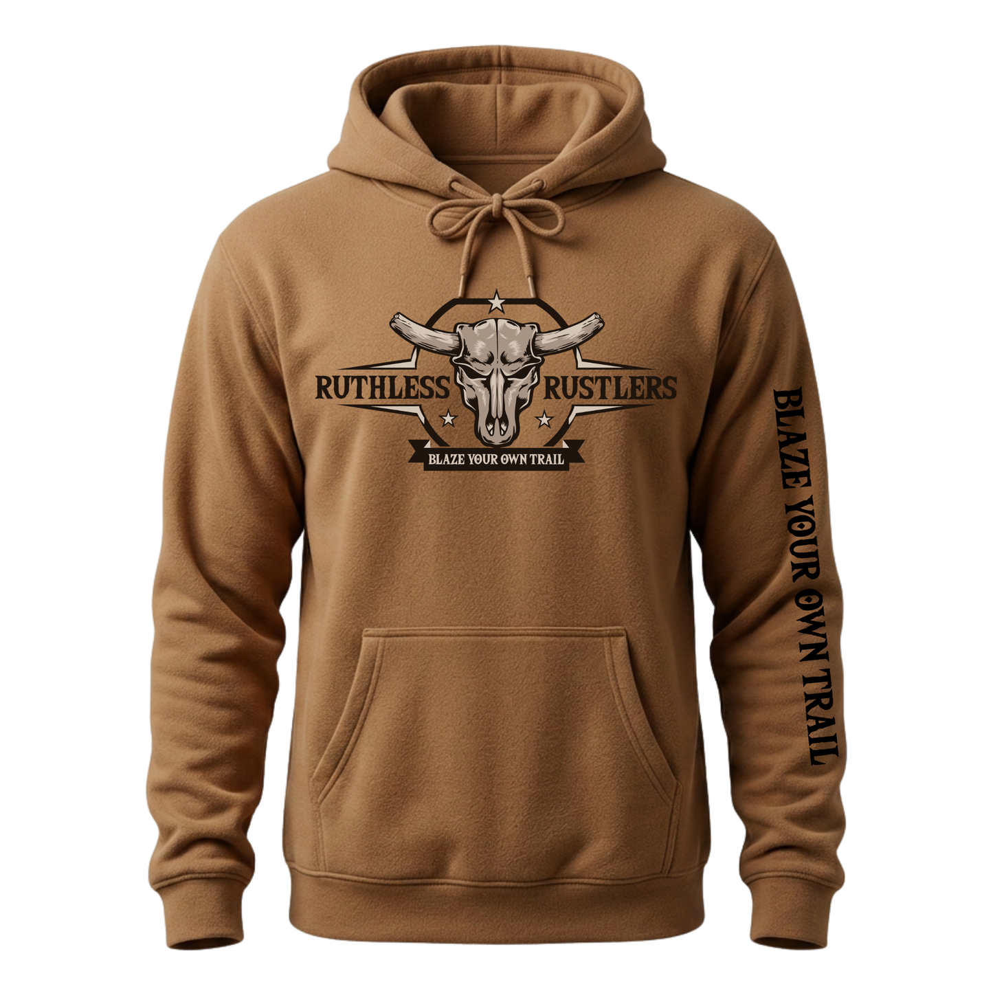 BLAZE YOUR OWN TRAIL HEAVYWEIGHT HOODIE | Saddle
