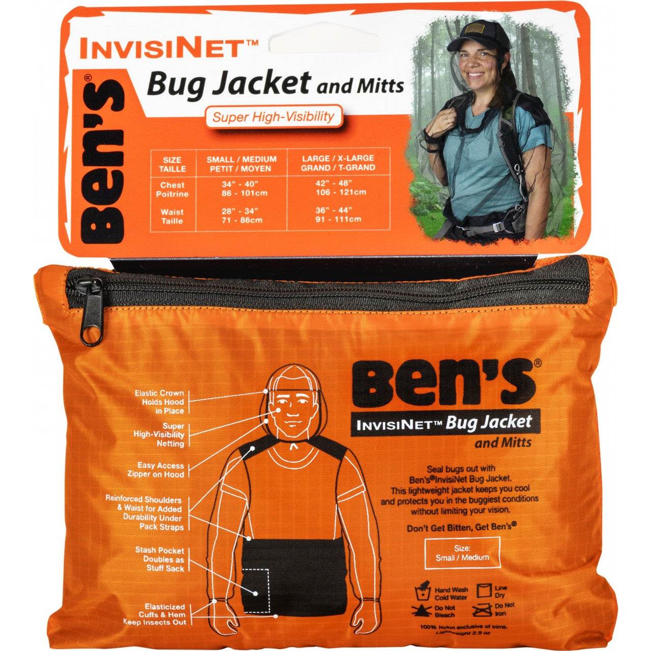 Ben's Invisinet Bug Jacket & Mitts - S/M - Uncle Mike's Outdoors and More!