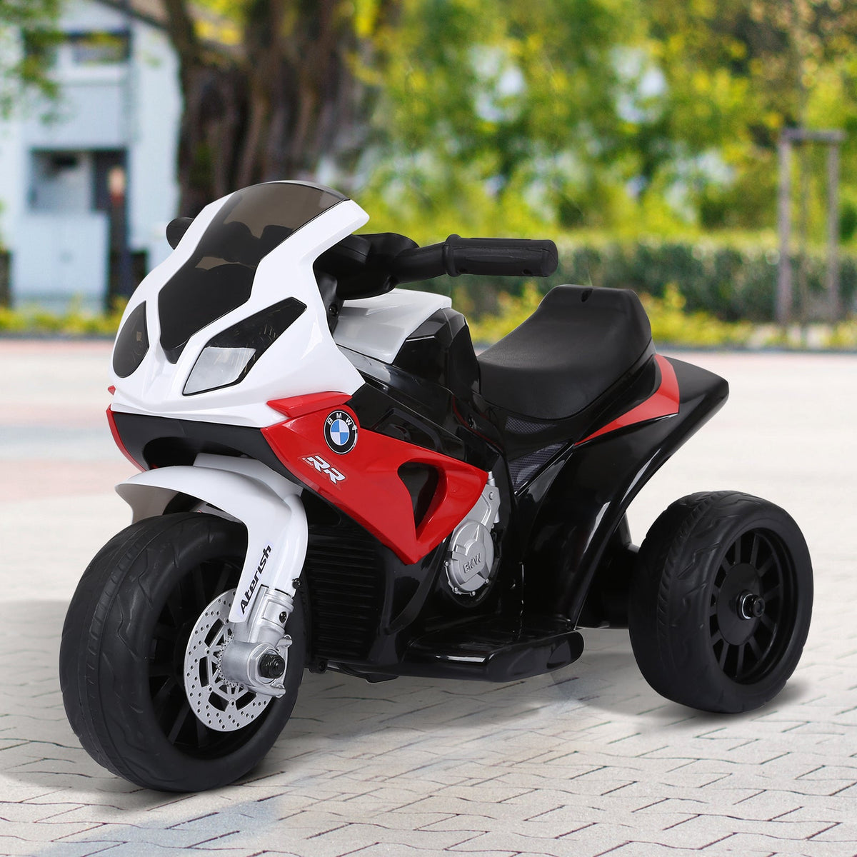 Kids Motorcycle, 6V Battery Powered Toddler Motorcycle with Headlight, Music, 3 Wheels Electric Motorcycle for Kids, Licensed BMW, Gift for Boys & Girls -Black