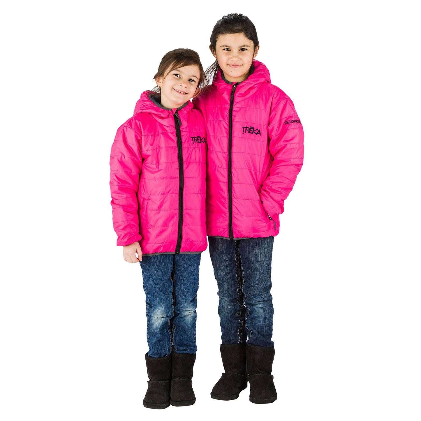 The Lukla Kids Unisex Insulated Jacket 150 GSM- Pink - Uncle Mike's Outdoors and More!