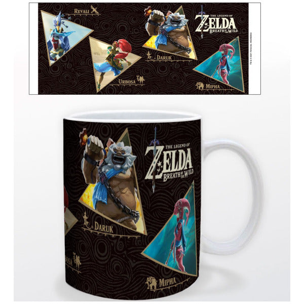 Legend of Zelda: Breath of the Wild Champions Group Black 11Oz. Ceramic Mug