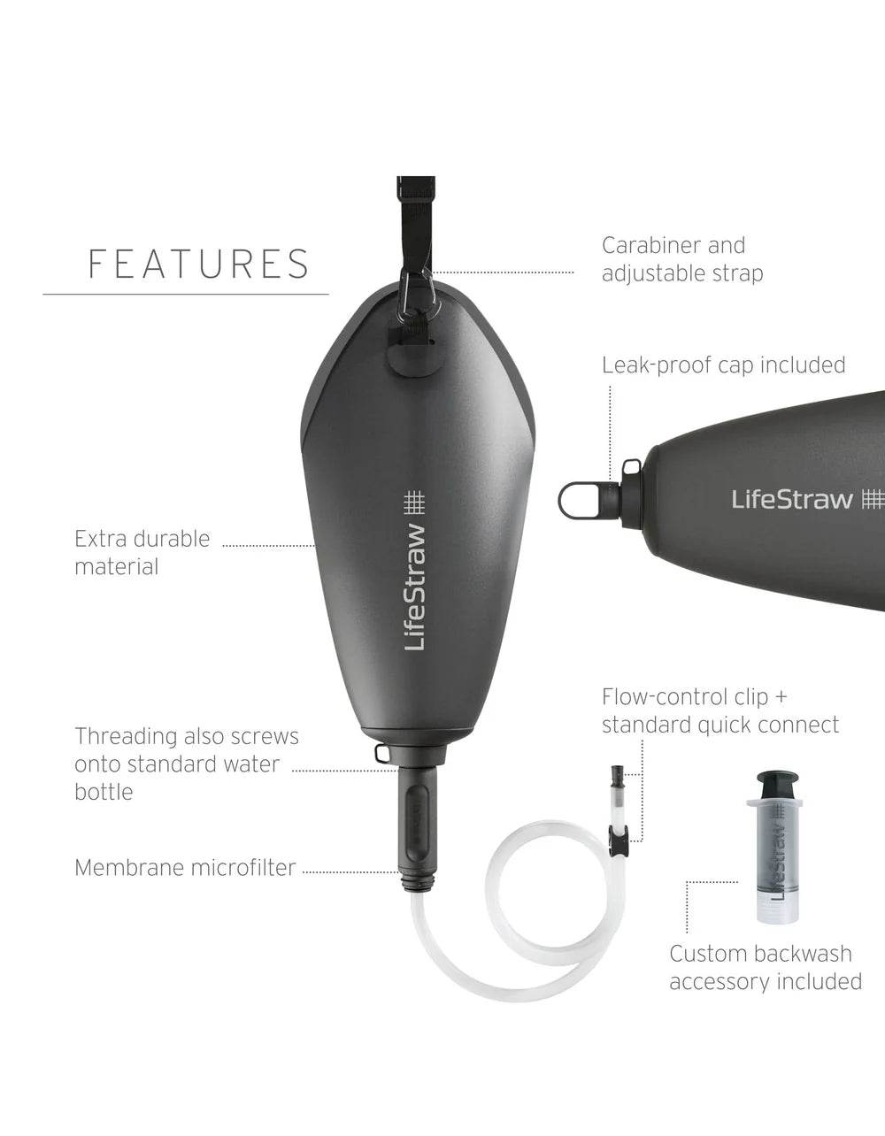 Lifestraw Peak Series Gravity Filter System - 3L - Uncle Mike's Outdoors and More!