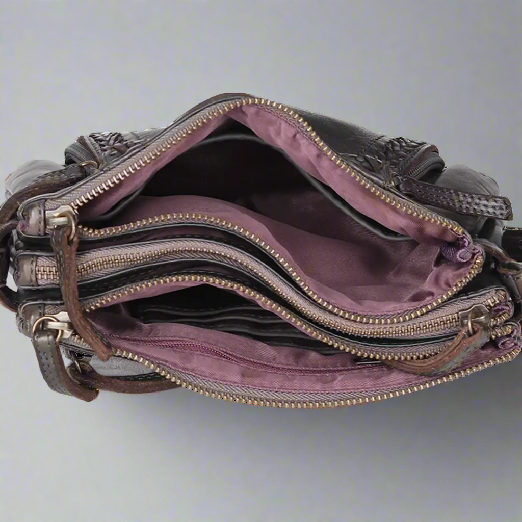 MET Crossbody Braided Bag | Leather Handbag