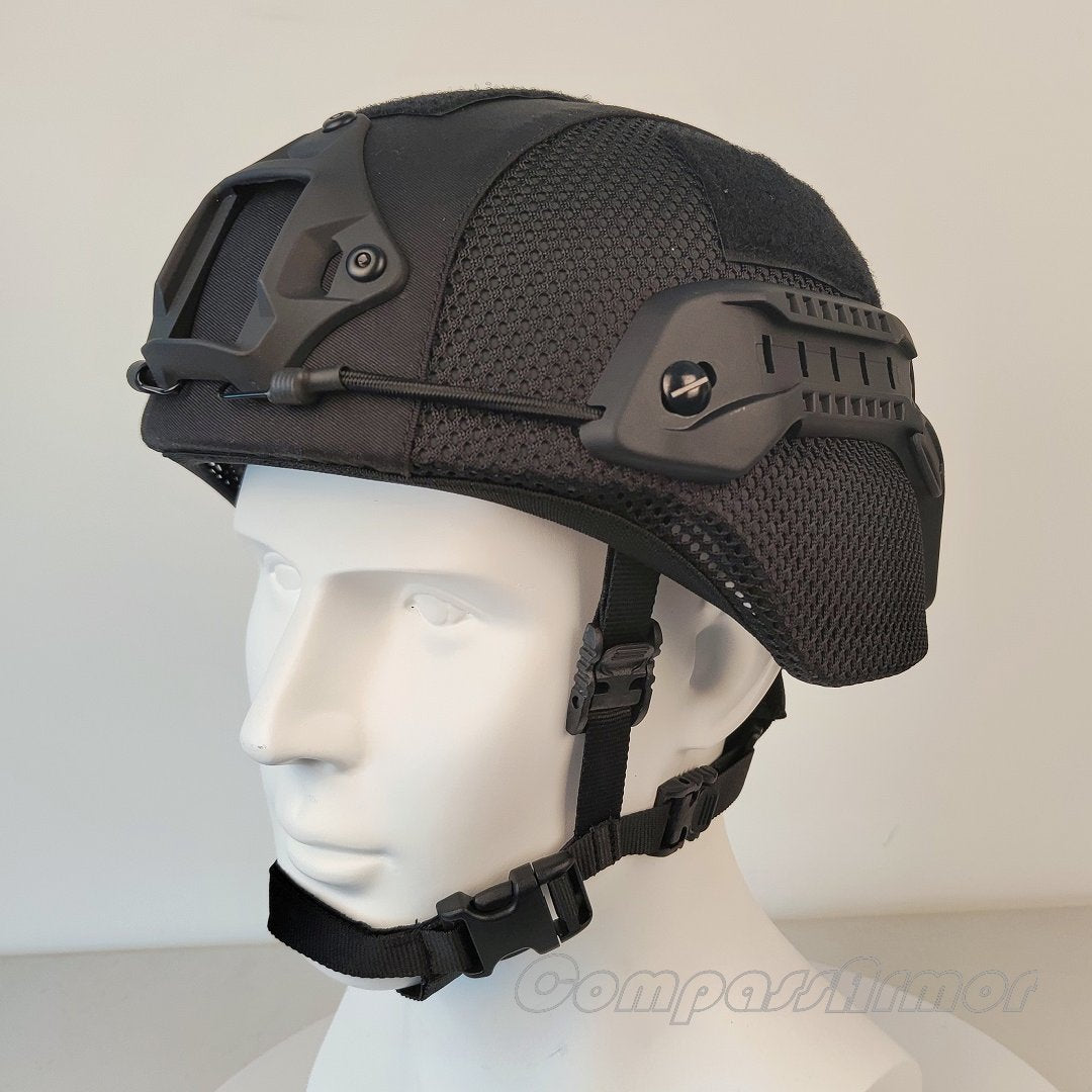 MICH Full Cut Tactical Ballistic Helmet with sides-rails, Cover and NVG mount MICH 2000AT