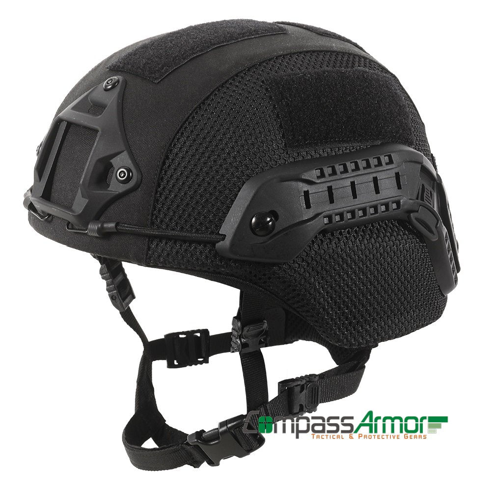MICH Full Cut Tactical Ballistic Helmet with sides-rails, Cover and NVG mount MICH 2000AT