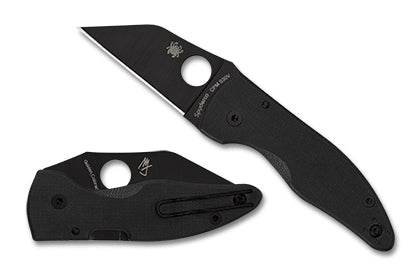Spyderco MicroJimbo™ Black G-10 Black Blade - Uncle Mike's Outdoors and More!