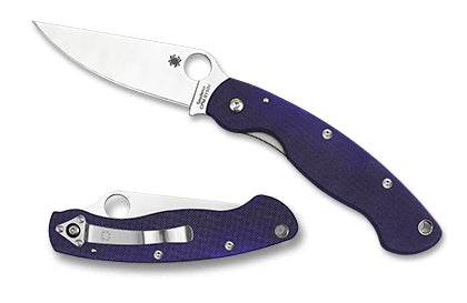 Spyderco Military™ Model G-10 Dark Blue CPM S110V - Uncle Mike's Outdoors and More!