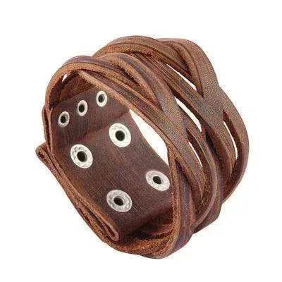 Multi-layer Vintage Cowhide Rope Men's Bracelet