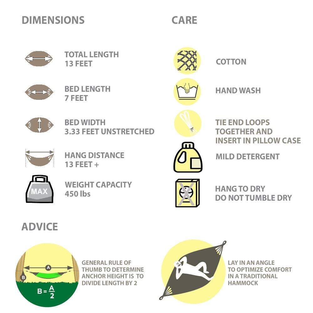 Nicaraguan Hammock with Universal Hammock Stand