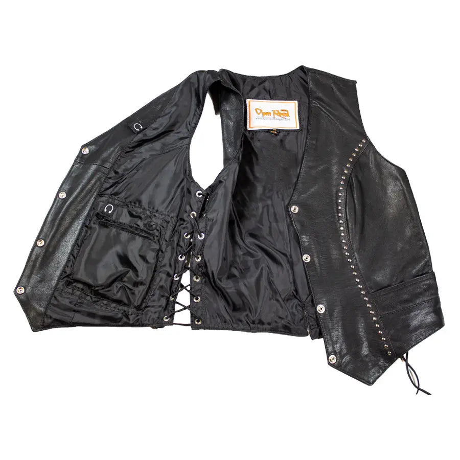 Open Road Women's Stud Accent Leather Vest