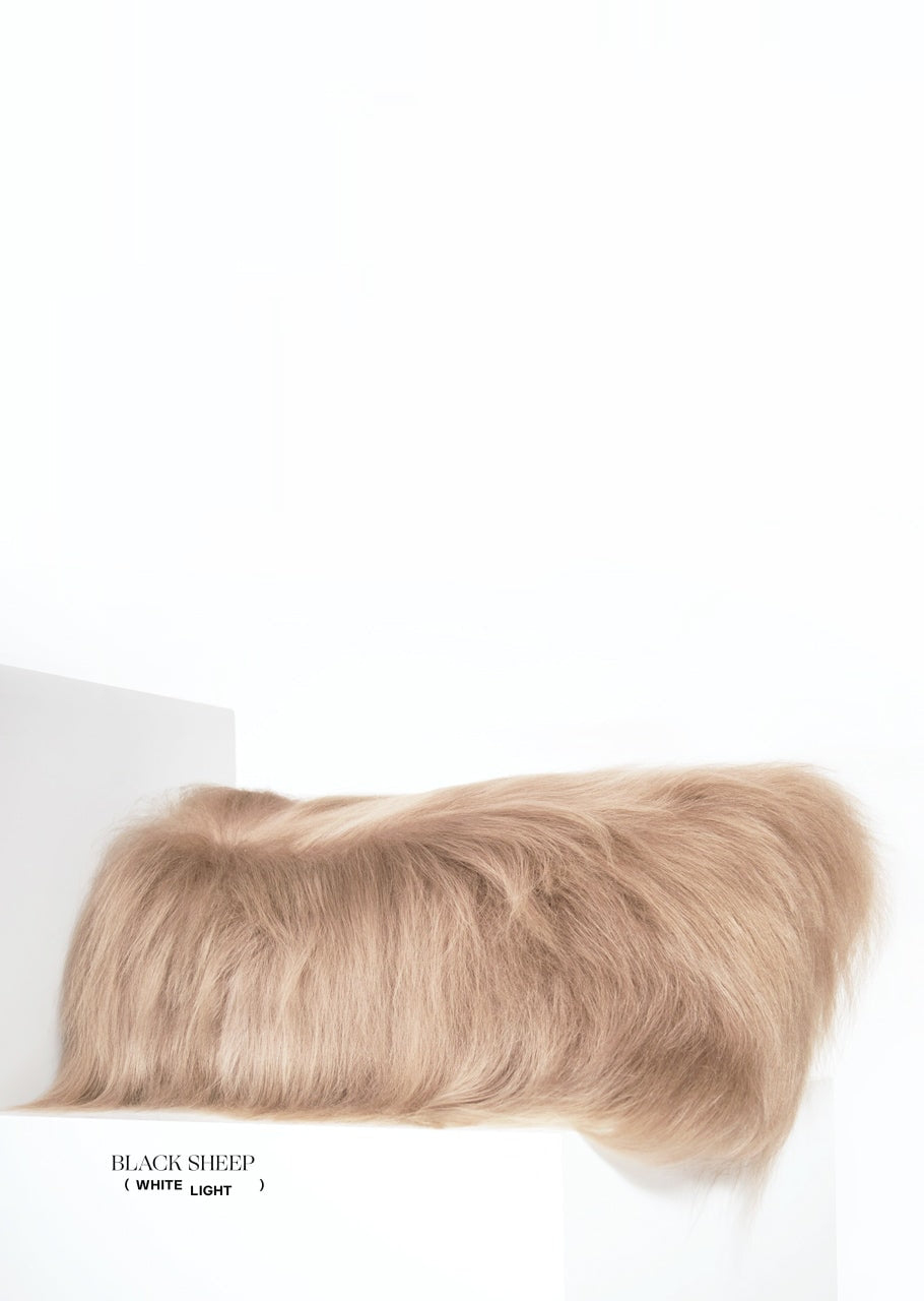 Rectangular Taupe Icelandic Sheepskin Pillow Cover