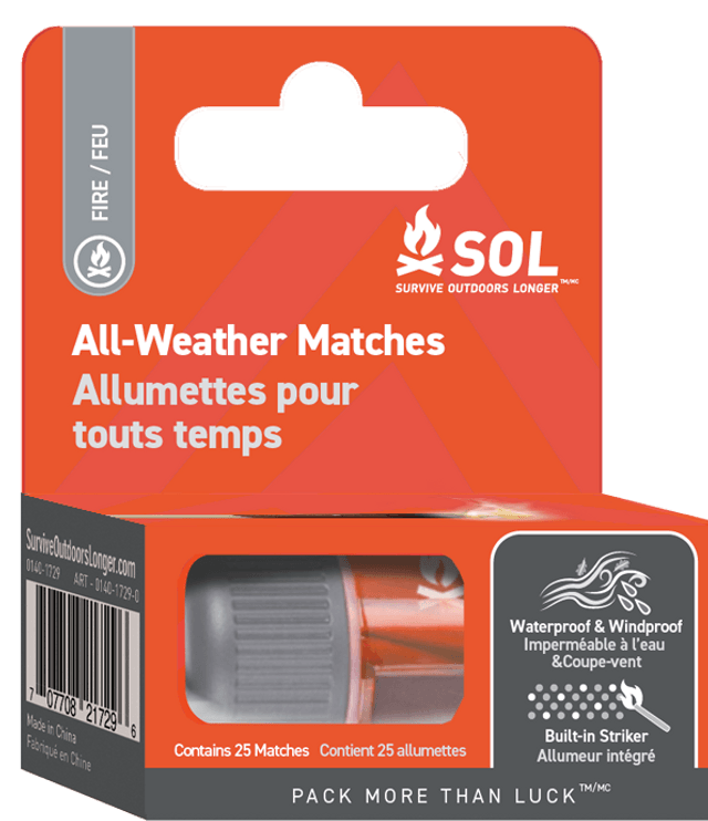 SOL All Weather Matches, 25 count - Uncle Mike's Outdoors and More!