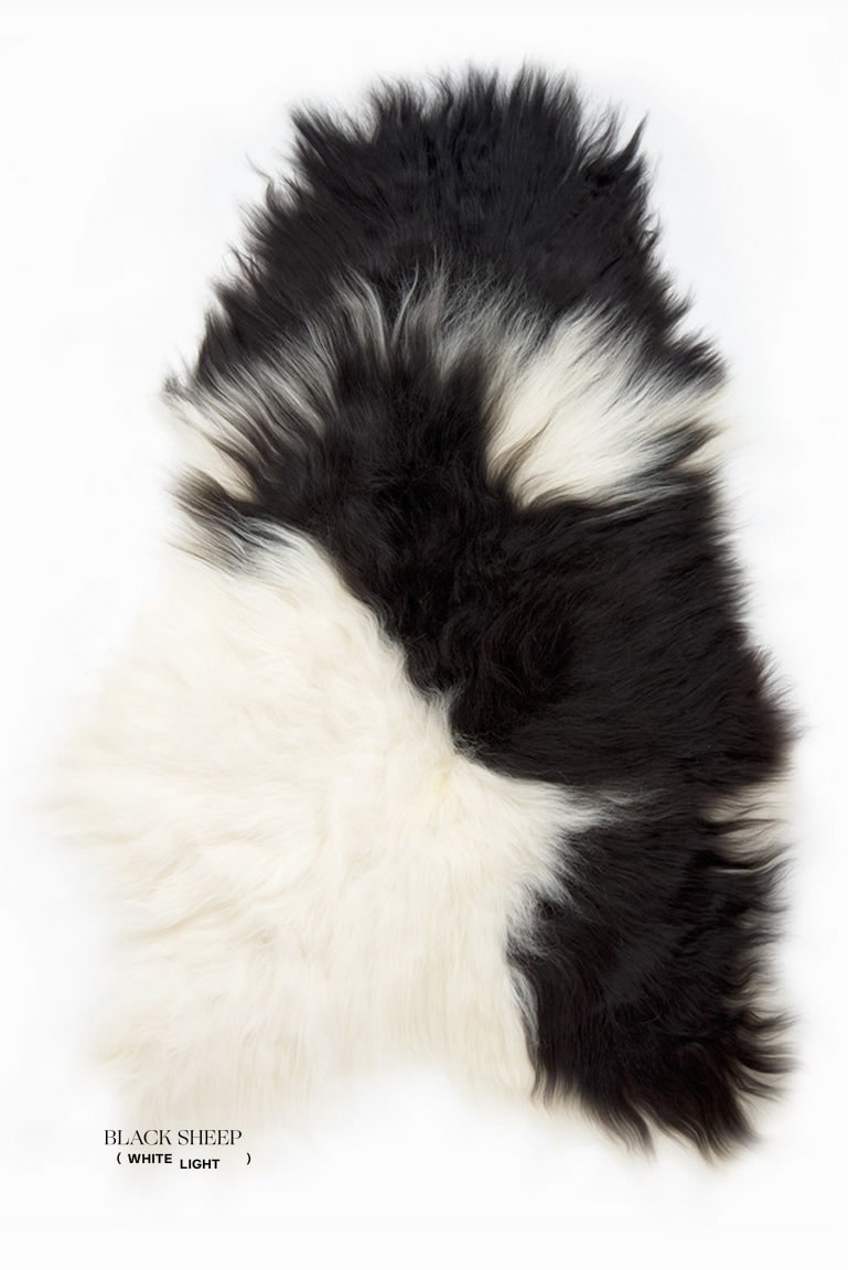 Black Spotted Icelandic Sheepskin | Random