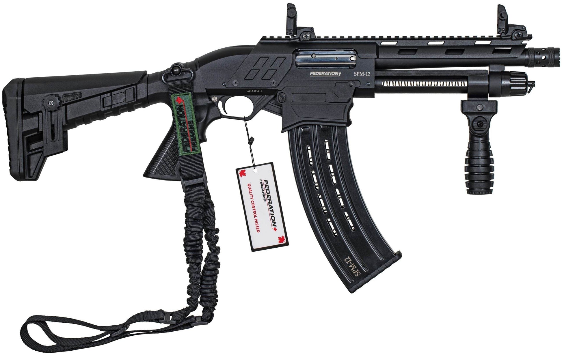 Federation Firearms SPM-12 9″ Shorty, 12ga 3″ magazine-fed pump action shotgun. Black Finish. - Uncle Mike's Outdoors and More!