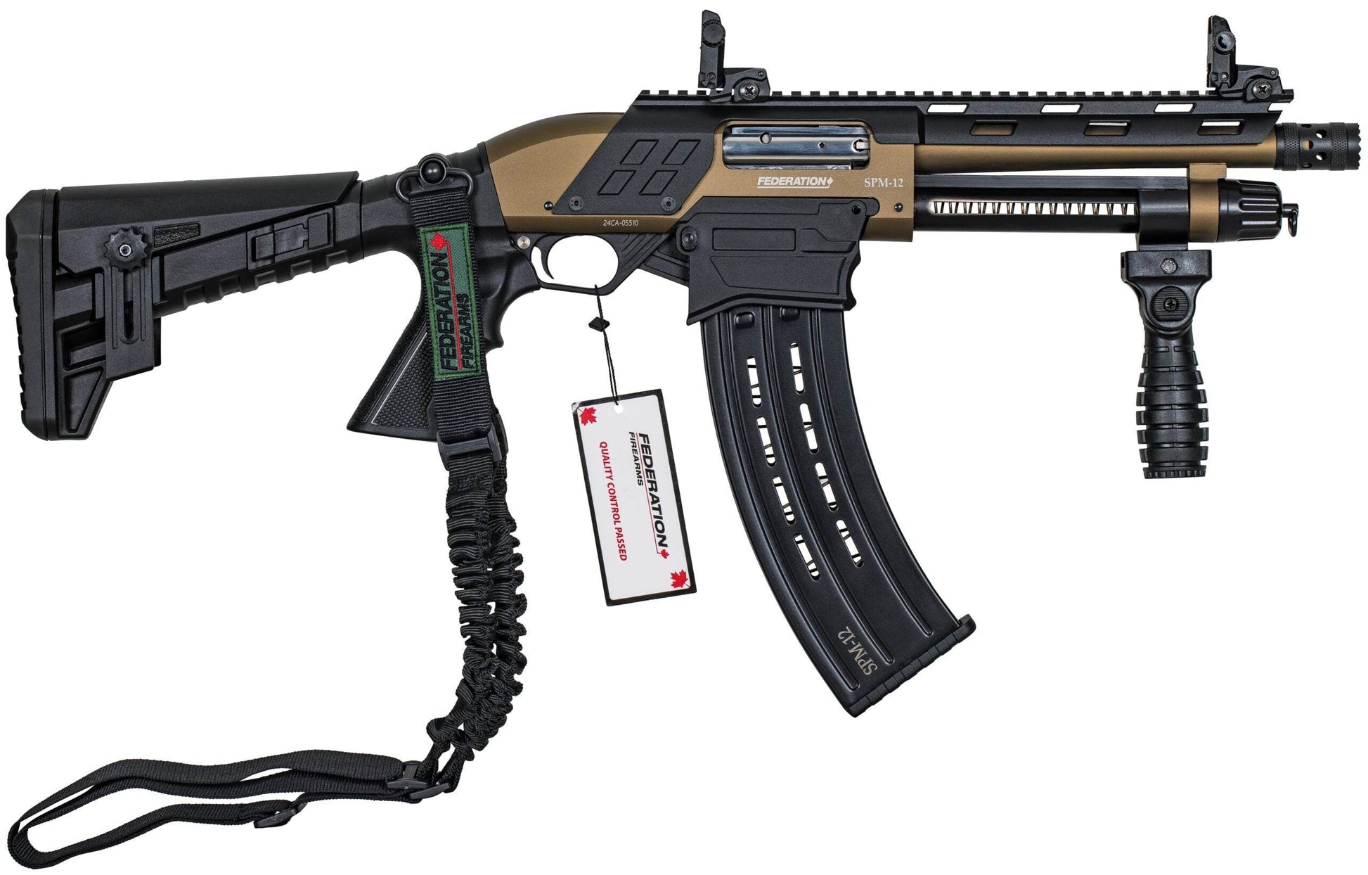 Federation Firearms SPM-12 9” Shorty, 12ga 3” magazine-fed pump action shotgun. Bronze Finish. - Uncle Mike's Outdoors and More!