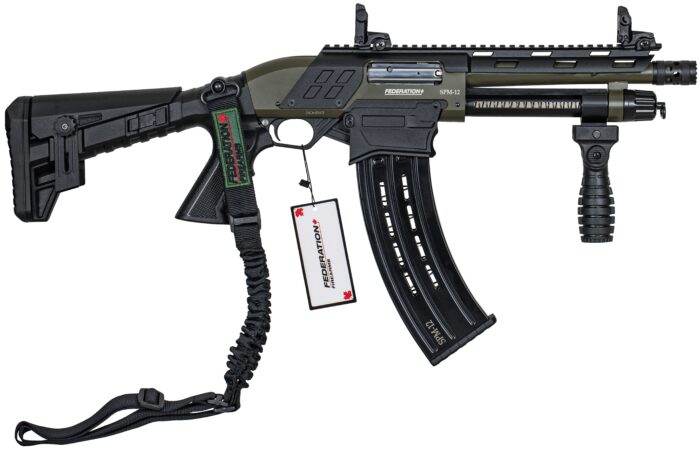 Federation Firearms SPM-12 9″ Shorty, 12ga 3″ magazine-fed pump action shotgun. OD Green Finish. - Uncle Mike's Outdoors and More!