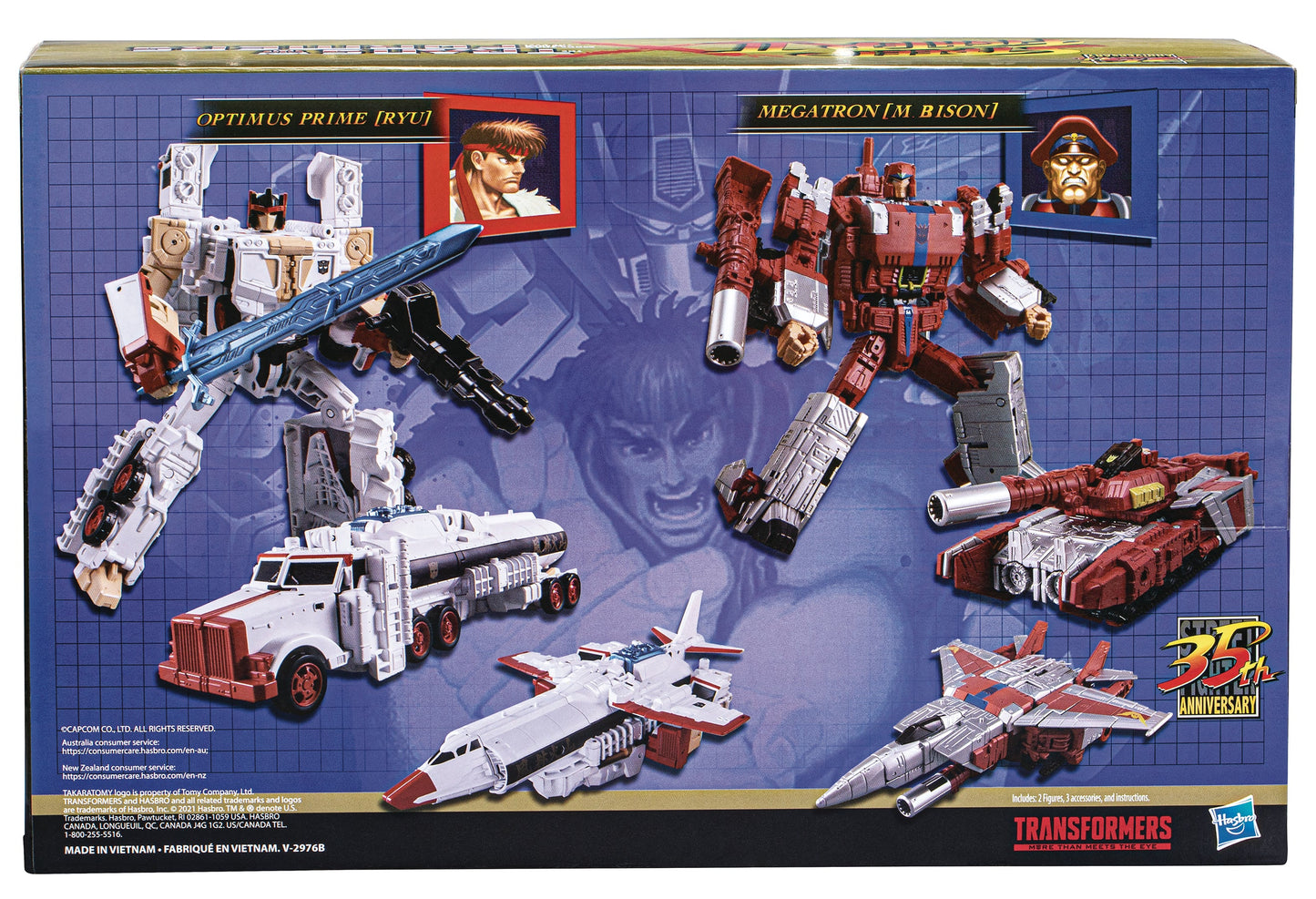 TRANSFORMERS X SF2 OPTIMUS/RYU V MEGATRON/BISON