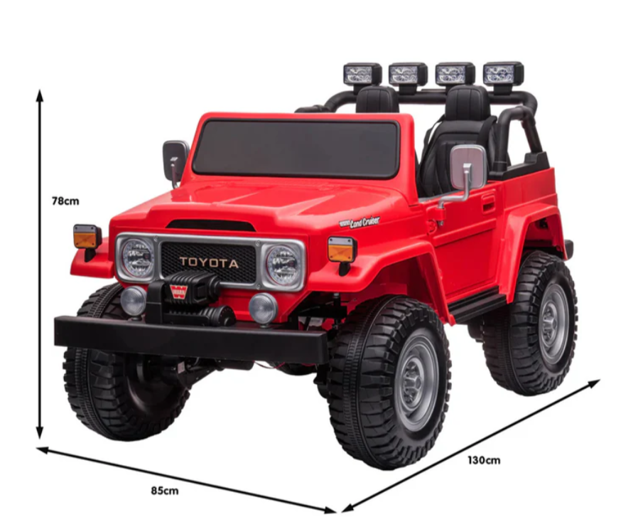 2026 24V Toyota FJ-40 2 Seater Kids Ride On Car with Remote Control DELUXE