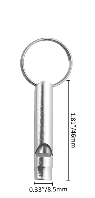 Aluminum Pea-less Whistles SMALL - SINGLE