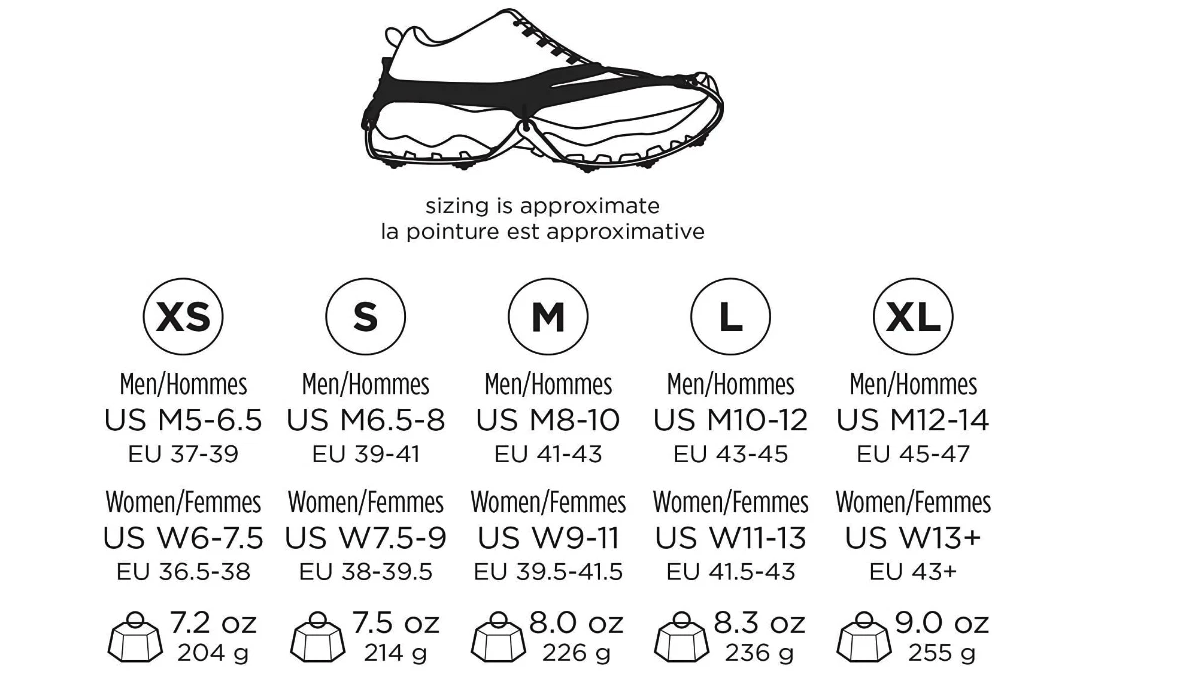 Kahtoola NANOspikes Footwear Ice Traction Slip-Ons Size XS