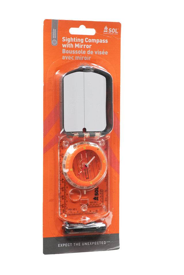 SOL Sighting Compass with Mirror - Uncle Mike's Outdoors and More!