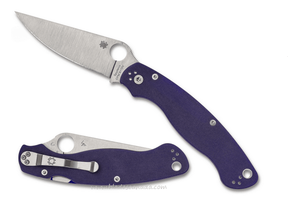 Spyderco Military 2 Compression Lock Folding Knife Blue - Uncle Mike's Outdoors and More!