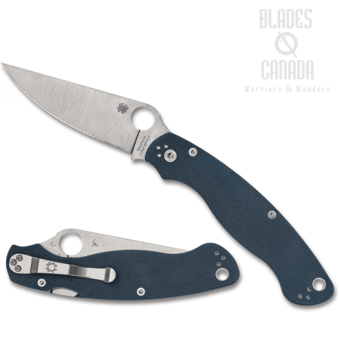 Spyderco Military 2 Folding Knife Cobalt Blue - Uncle Mike's Outdoors and More!