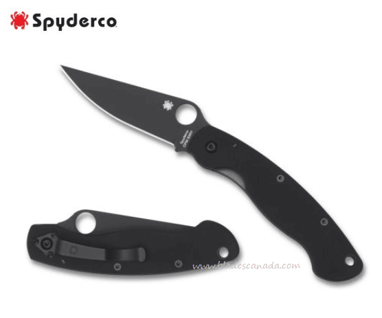 Spyderco Military Folding Knife Black - Uncle Mike's Outdoors and More!