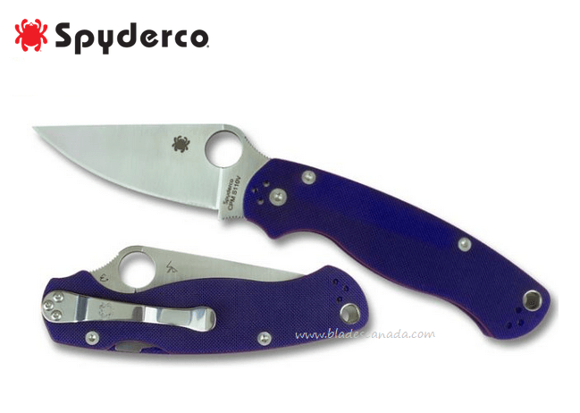 Spyderco Para Military 2 Compression Lock Folding Knife Blue - Uncle Mike's Outdoors and More!