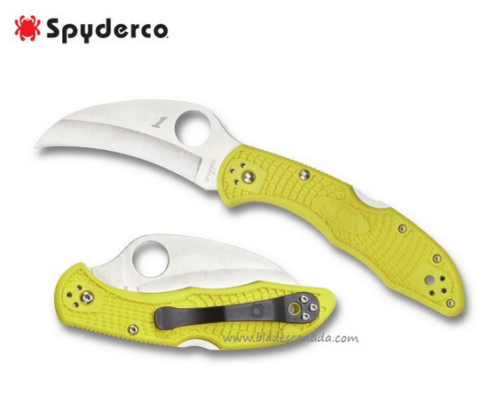 Spyderco Tasman Salt 2 Folding Knife PlainEdge Yellow - Uncle Mike's Outdoors and More!