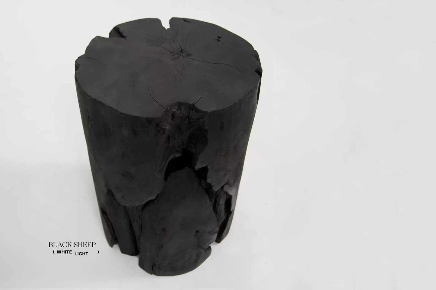 Burnt Teak Round Side Table or Stool